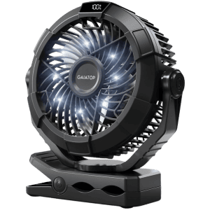 best 12v fan for motorhomes and campers Gaiatop portable camping fan is one of the best 12v fan options for motorhomes and camping