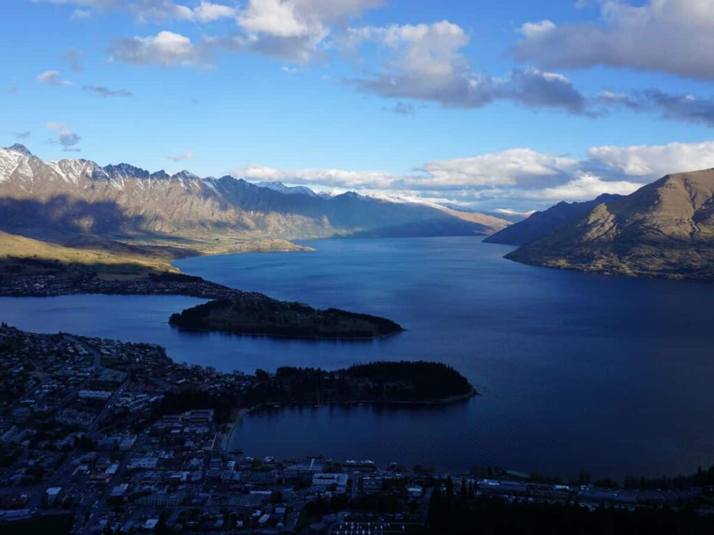 View of The Remarkables and Queenstown from The Stratosfare Restaurant