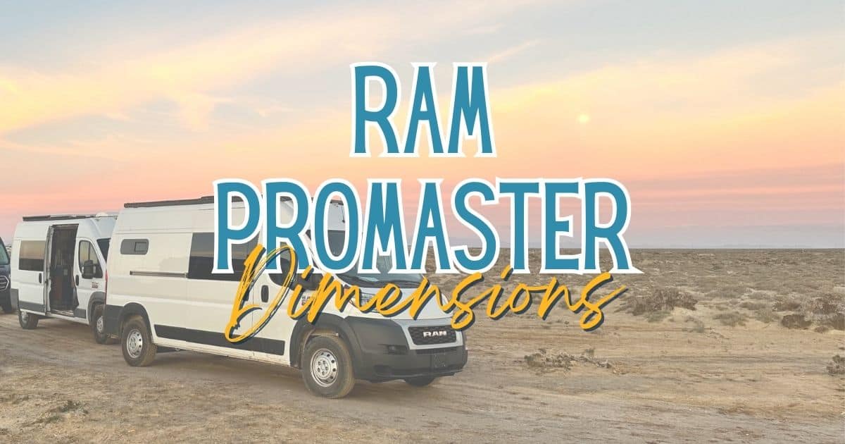 Ram ProMaster Dimensions