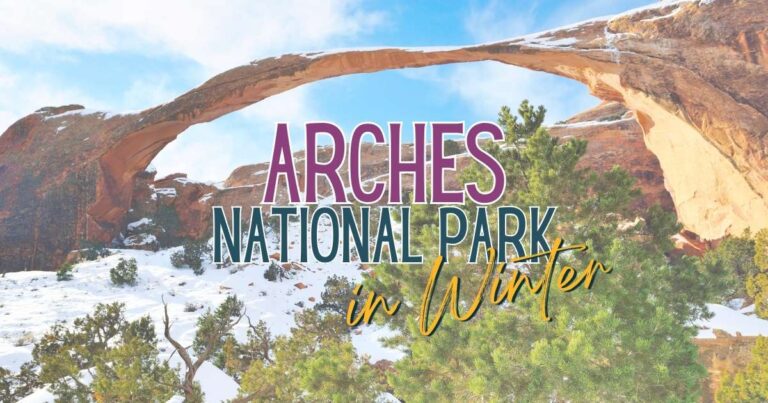 Arches National Park in winter