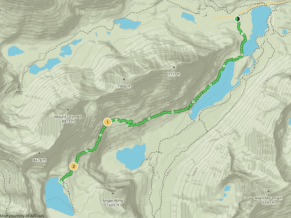 Map of the Hike To Grinnell Glacier