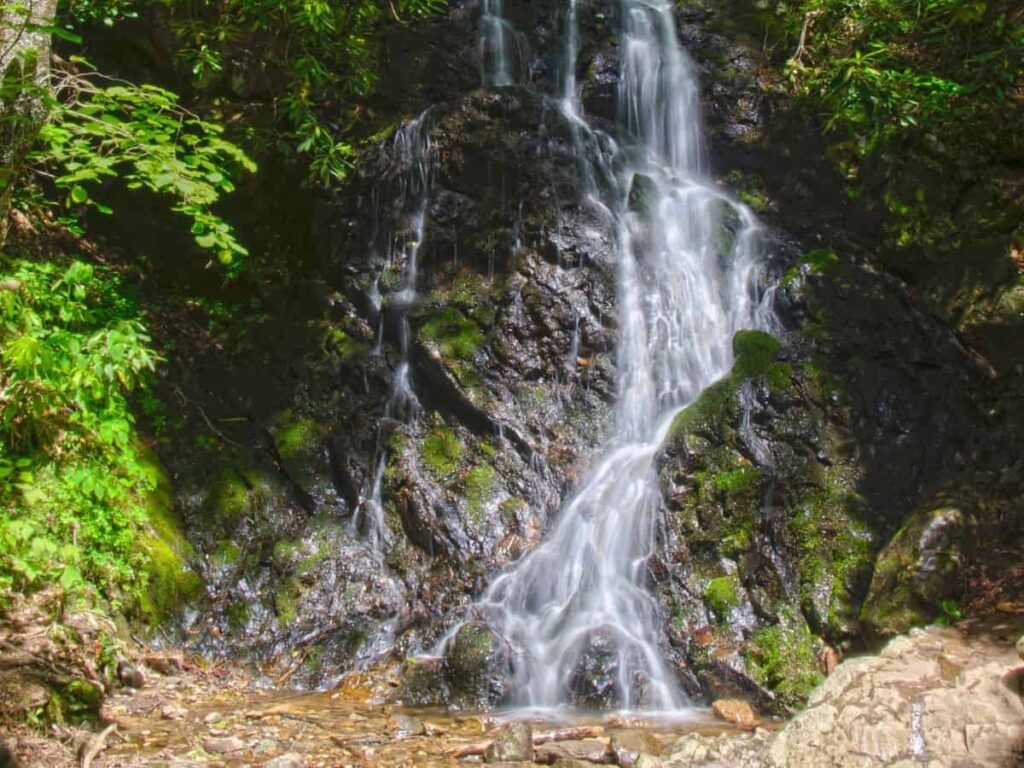 Cataract Falls Behind Sugarlands Visitor Center On Route From Knoxville to Smoky Mountains