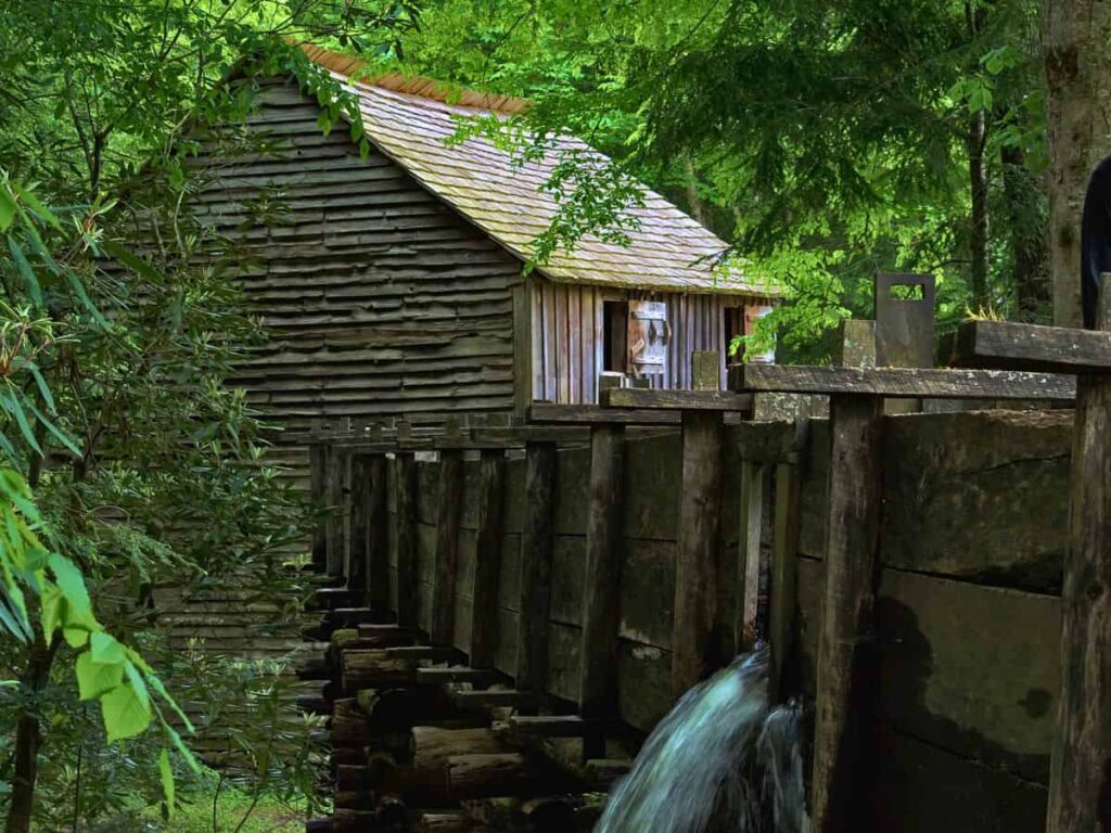 Grist Mill Along Cades Cove Loop Road In Great Smoky Mountains National Park