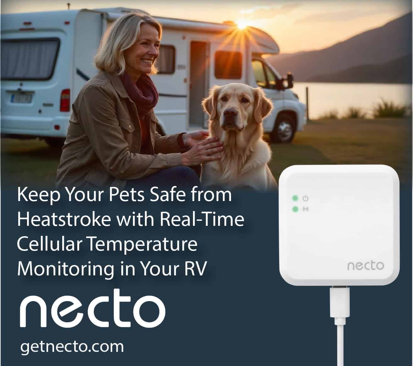 Necto Pet Temperature Monitor For RVs Campers and Road Trips